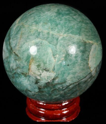 Polished Amazonite Crystal Sphere - Madagascar #51604